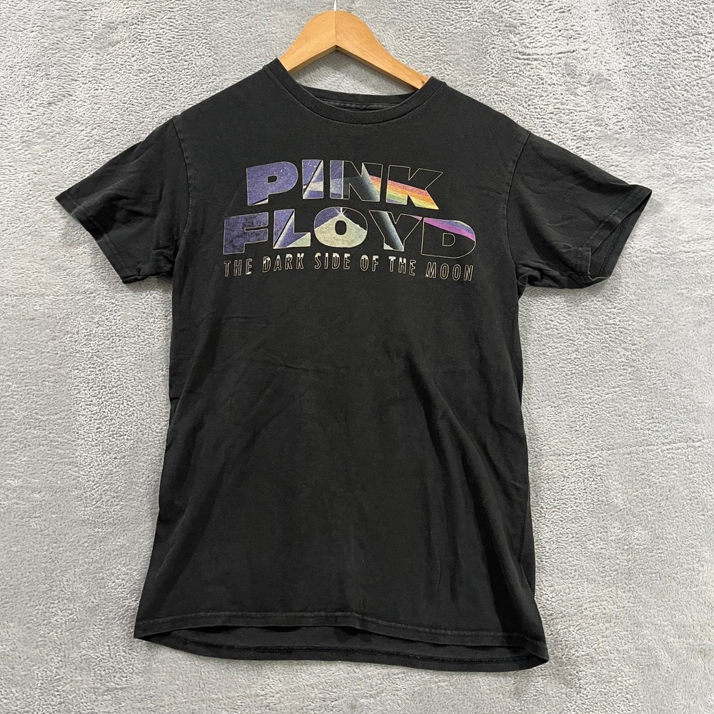 Pink Floyd Dark Side Of The Moon Shirt Mens S Black Album Tracklist Graphic Tee